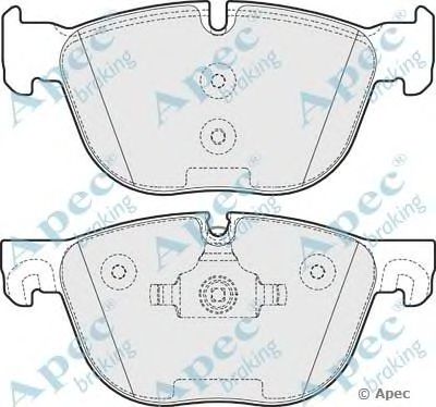 APEC BRAKING pad1614 -  Комплект тормозных колодок, дисковый тормоз